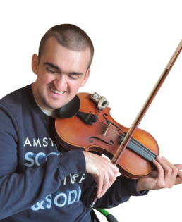 David Günther ist Musiklehrer, blind und Rollstuhlfahrer
